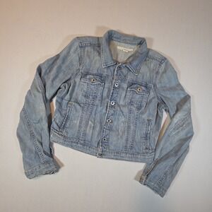 Vintage Ralph Lauren Polo Jeans CO. Women's MIMI Denim Jacket L Distressed